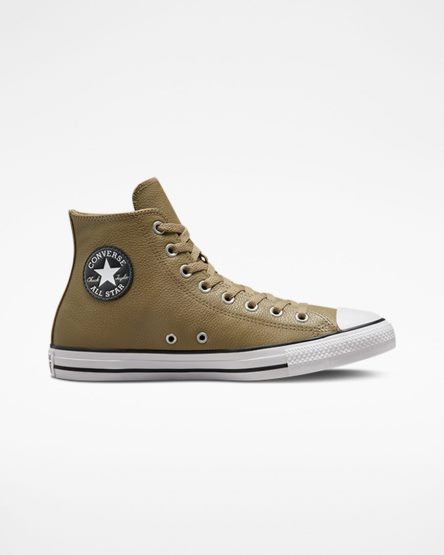 Tenis Converse Chuck Taylor All Star Couro Cano Alto Masculino Caqui | PT A0045T9